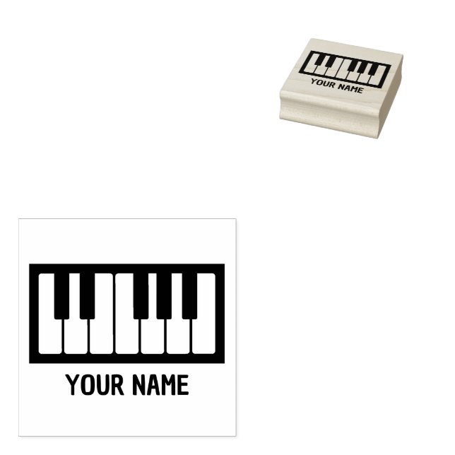 Tampons Encreurs Touches de piano personnalisées Instrument de musi (Tamponné)