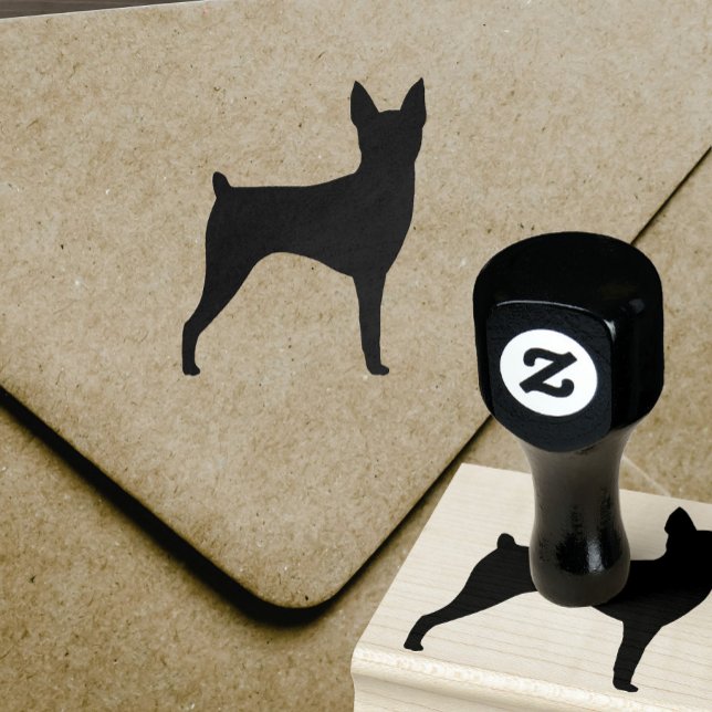 Tampons Encreurs Toy Fox Terrier Chien race Silhouette (Créateur téléchargé)