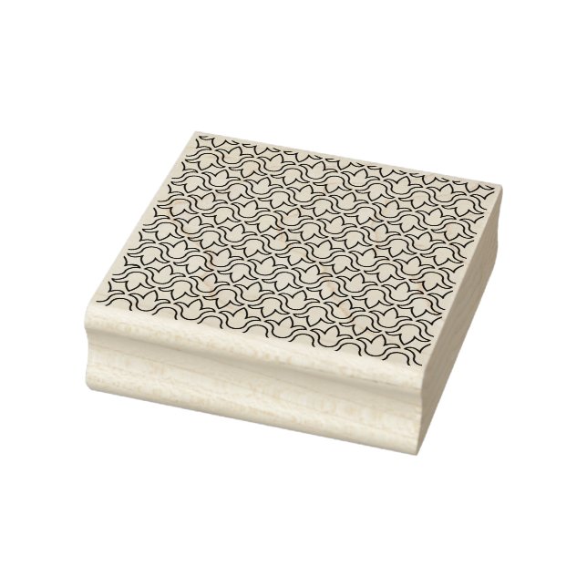 Tampons Encreurs Tulip floral moderne symétrique motif géométrique (Tampon)