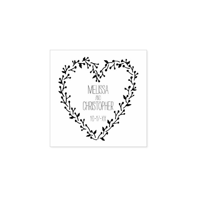 Tampons Encreurs Twig et Berry Heart Wreath | MARIAGE (Impression)