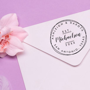 Tampons Encreurs Typographie minimaliste chic et Mariage de script