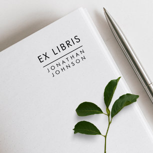 Tampons Encreurs Typographie minimaliste moderne Ex Libris personna