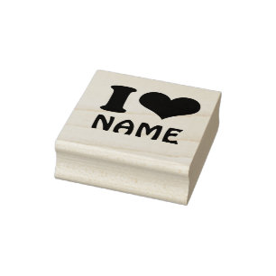 Tampons Encreurs Valentines personnalisables Jour J'aime Coeur Pers