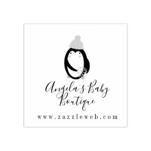 Tampons Encreurs Vêtements de Bébé Boutique Business Manchot Logo 