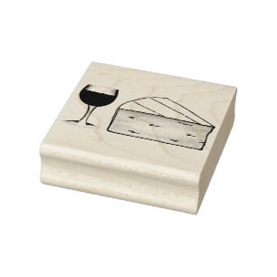 Tampons Encreurs Vin rouge et fromage brique Merlot Cabernet Glass 