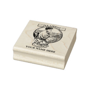 Tampons Encreurs Vintage Art Nouveau Femme Livres Ex Libris Modèle