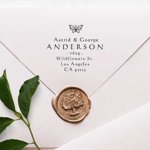 Tampons Encreurs Vintage Floral Marié Couple Adresse de retour