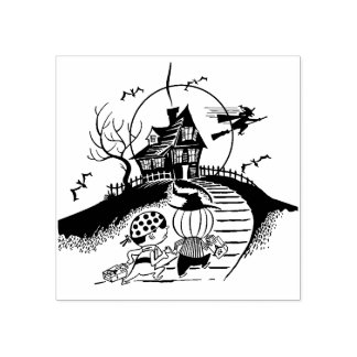 Tampons Encreurs Vintage Halloween Tricoter ou traiter les enfants