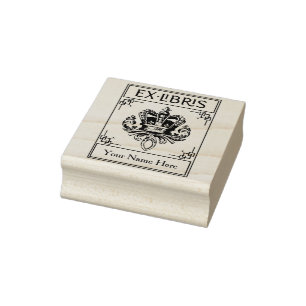 Tampons Encreurs Vintage Heraldique Crown Ex Libraries