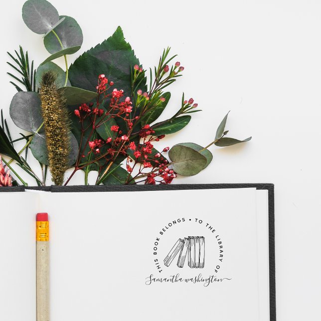 Tampons Encreurs Vos livres de bibliothèque personnalisée Vintages (Créateur téléchargé)