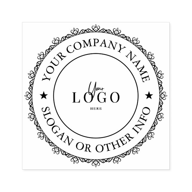 Tampons Encreurs Votre entreprise Logo d'entreprise Timbre en caout (Impression)