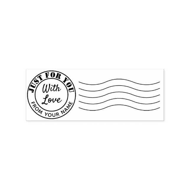 Tampons Encreurs Votre Nom Avec Un Timbre Postmark Amoureux Personn (Impression)