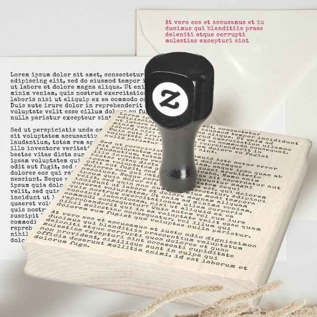 Tampons Encreurs Votre texte Machine à écrire en caoutchouc géante  (giant text block typewriter grunge rubber stamp)