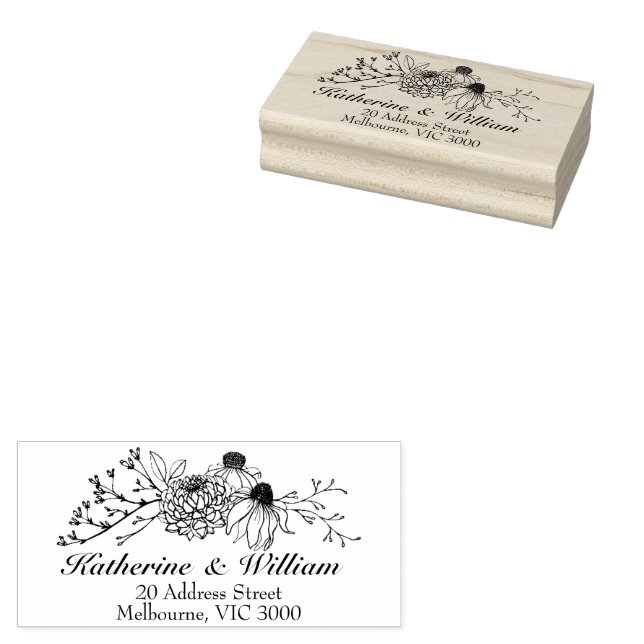 Tampons Encreurs Wedding Envelope return address stamp (Tamponné)