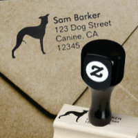 Whippet Chien race Silhouette Adresse de retour