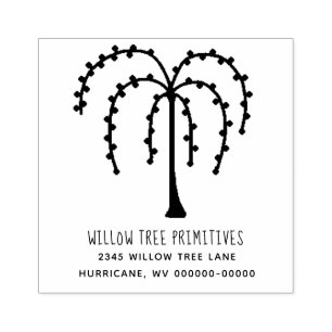 Tampons Encreurs Willow Tree Rustic Business Nom de famille Adresse