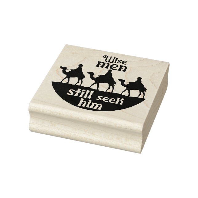 Tampons Encreurs Wise Men Camels Noël Carré Wood (Tampon)