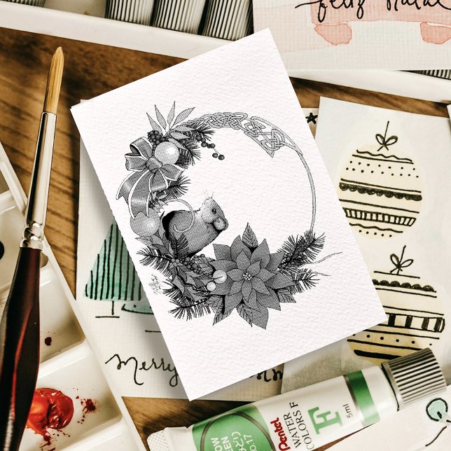 Tampons Encreurs Wreath de la souris de Noël (Créateur téléchargé)