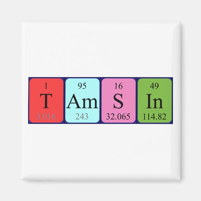 Tamsin periodic table name magnet (Front)