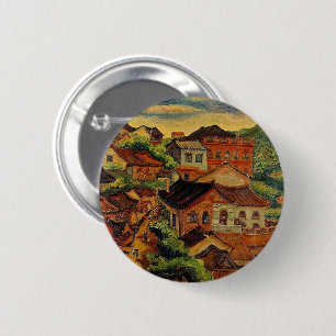 Tamsui & Chen Cheng-Po /Taiwan vintage art 2 Inch Round Button