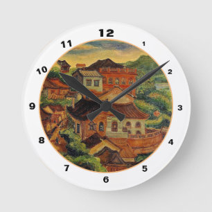 Tamsui & Chen Cheng-Po /Taiwan vintage art fashion Round Clock