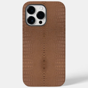 Tan Alligator Texture Print Case-Mate iPhone 14 Pro Max Case