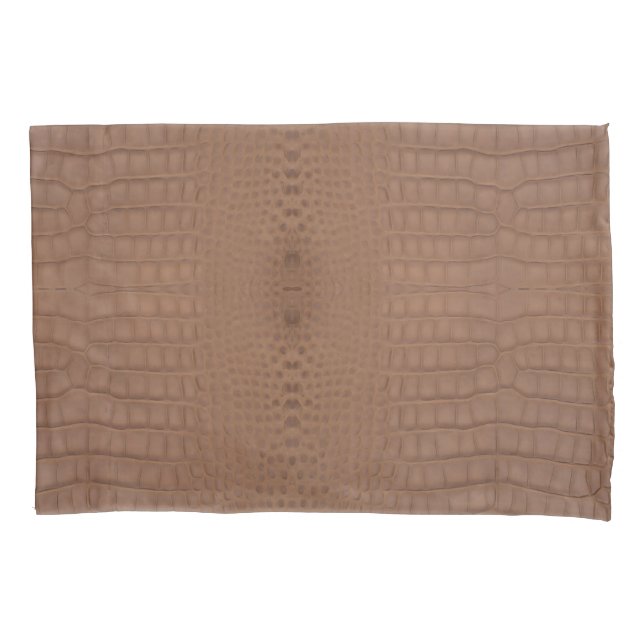 Tan Alligator Texture Print Pillowcase (Front)
