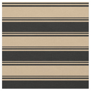 Tan and Black Lines Fabric