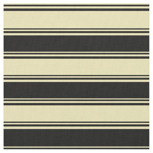 Tan and Black Striped Pattern Fabric (Close Up)