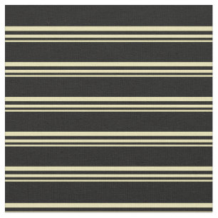 Tan and Black Stripes Pattern Fabric
