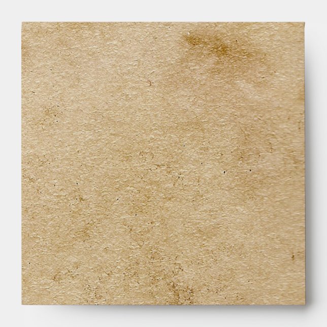 Tan and Brown FAUX Aged Paper Envelope for 5x7's (Front)