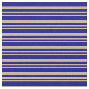 Tan and Dark Blue Colored Pattern Fabric