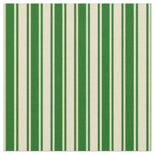 Tan and Dark Green Coloured Striped/Lined Pattern Fabric