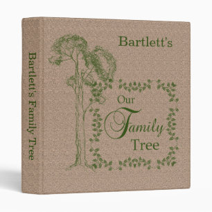 Tan and Green Our Family Tree Binder