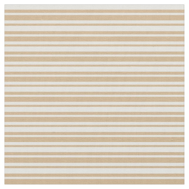 Tan and Light Yellow Lined/Striped Pattern Fabric (Close Up)
