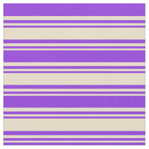 Tan and Purple Striped/Lined Pattern Fabric