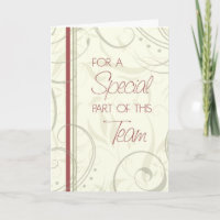 Tan and Red Employee  Anniversary Card