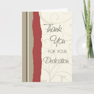 Tan and Red Employee Anniversary Card