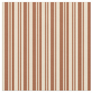 Tan and Sienna Stripes Pattern Fabric