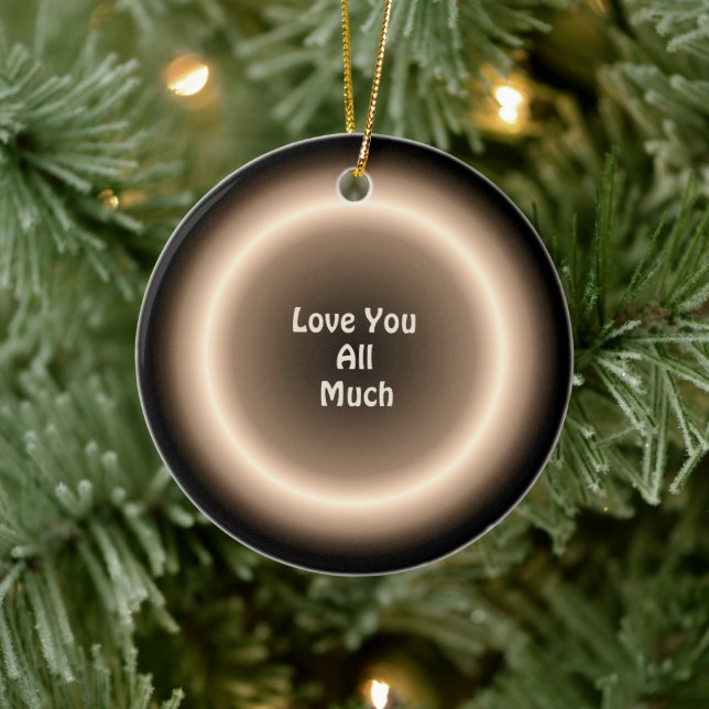 Tan Atmosphérique / Crème Cercle Ornement de Noël (Arbre)