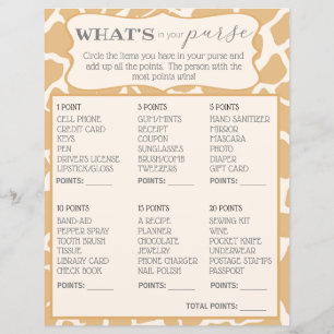 Tan Baby Boy Giraffe Whats In Your Purse