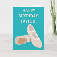 Tan Ballet Shoes Personalized Birthday
