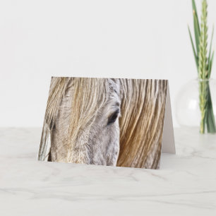 tan barn horse greeting card