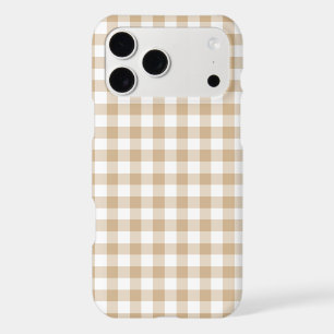 Tan Beige Plaid Gingham iPhone Case