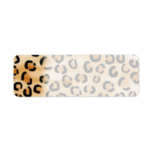 Tan, Black and Brown Leopard Print Pattern.