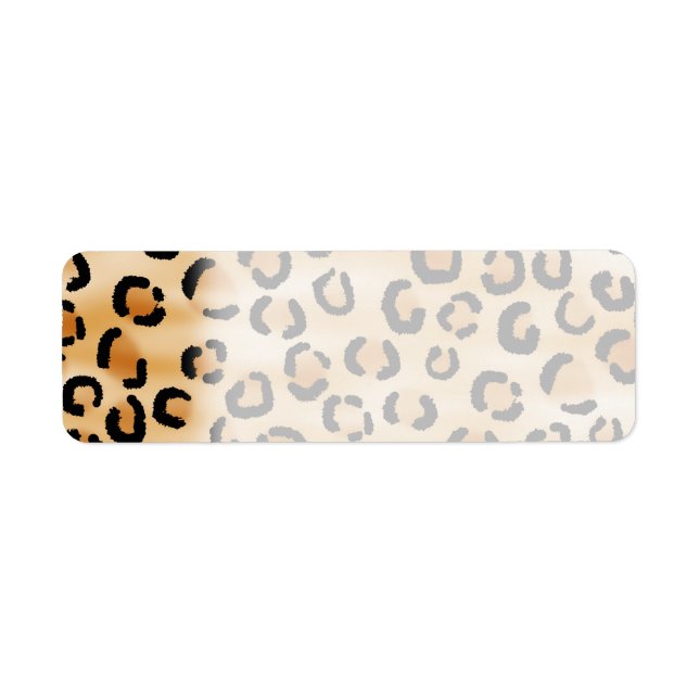 Tan, Black and Brown Leopard Print Pattern. (Front)