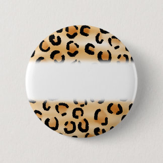 Tan, Black and Brown Leopard Print Pattern. 2 Inch Round Button