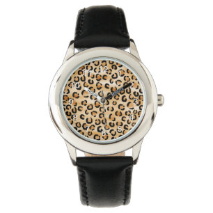 Tan, Black and Brown Leopard Print Pattern. Watch