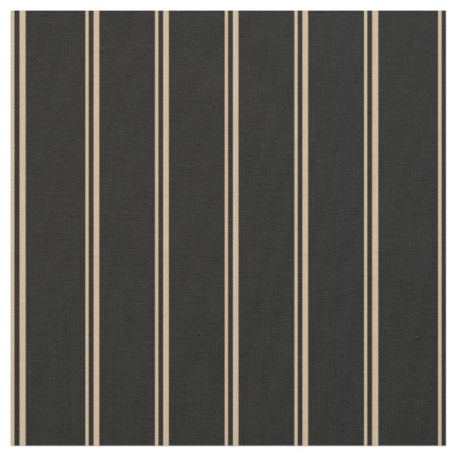 Tan & Black Coloured Pattern Fabric (Close Up)