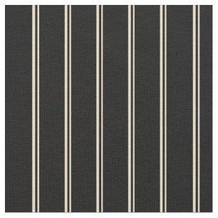Tan & Black Coloured Striped/Lined Pattern Fabric
